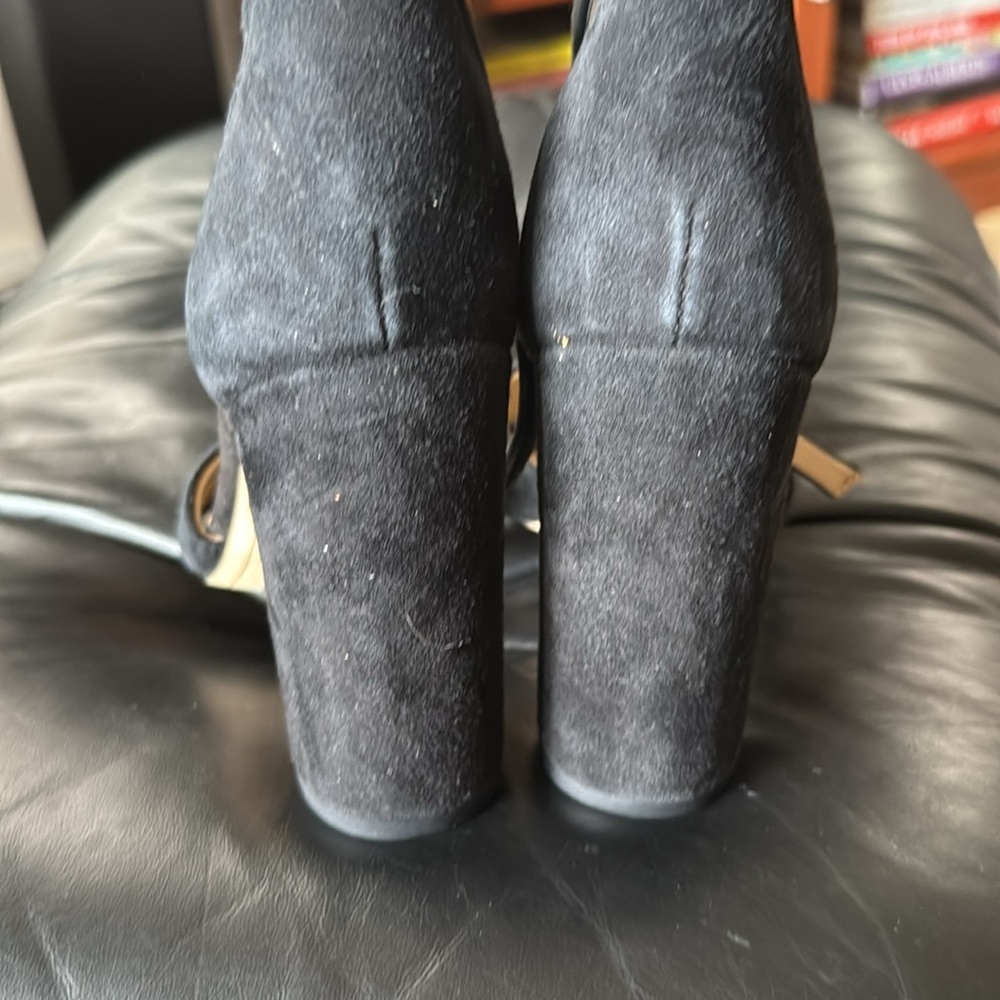 Sam Edelman Yancy - Black Suede Block Heel - Multiple Sizes - Picture 12 of 14